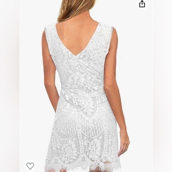 Mslg Round Neck V-Back Wedding Guest Floral Lace A Line Dress NEW - Picture 2 of 14